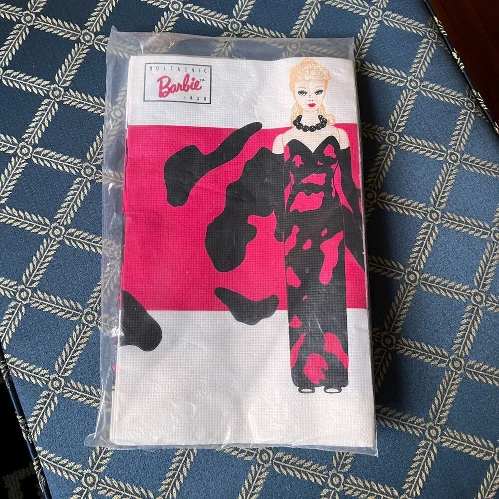 NEW! Vintage Barbie Paper Tablecloth Table Cover Party C.A. Reed 96x52 Fashion